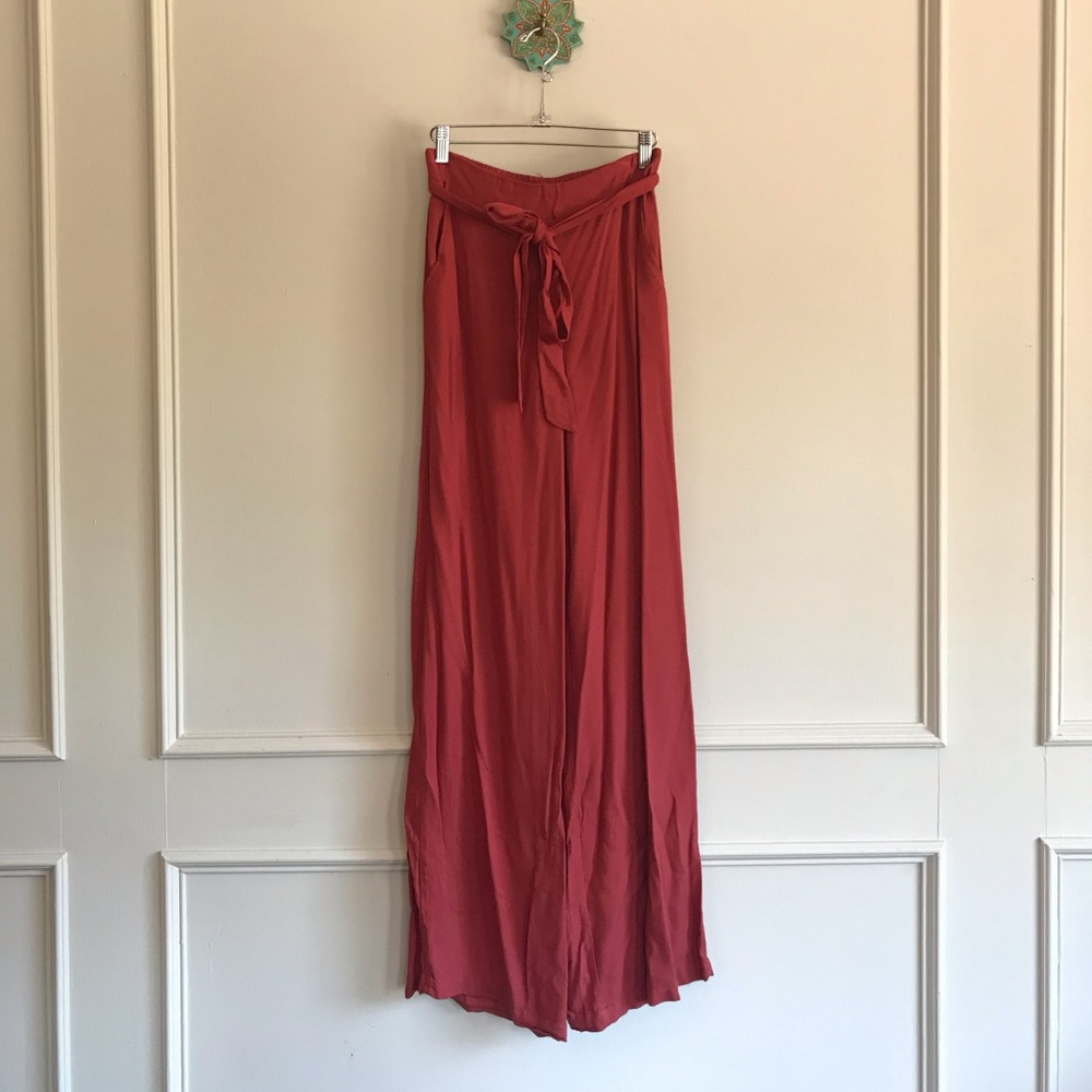 Long wide leg pants, size S